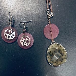 Silpada Vintage retired Necklace, Earring Set